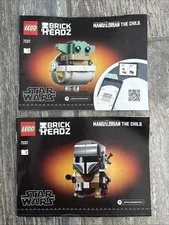 Lego Star Wars 75317 Booklet 1 & 2 Brick Headz Mandalorian The Child MANUAL Only