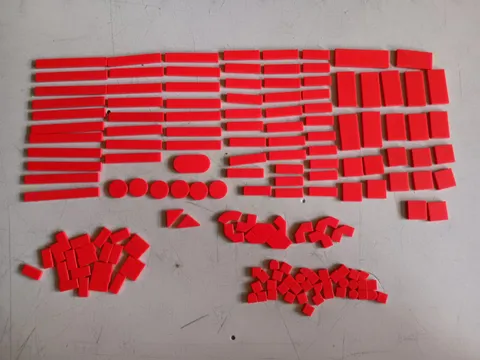LEGO BULK LOT OF 168 RED SMOOTH TILES 1X1 1X2 1X3 1X4 1X6 1X8 2X2 2X3 2X4