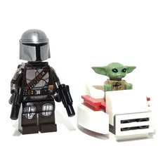 Lego Mandalorian Minifigures Din Djarin & Din Grogu Baby Yoda Pram Mando Lot