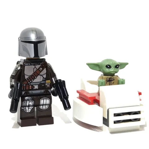 Lego Mandalorian Minifigures Din Djarin & Din Grogu Baby Yoda Pram Mando Lot