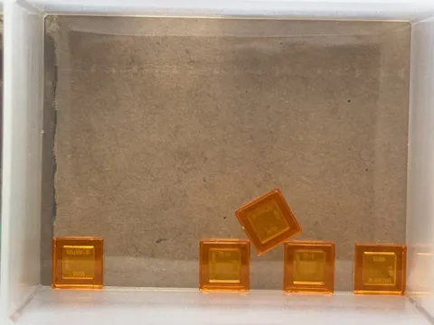LEGO Parts - Trans-Orange Tile 1 x 1 - No 3070 - QTY 5