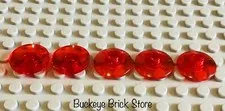 LEGO Lot of 5 Classic Trans Red 2x2 Radar Dish Space Star Wars 