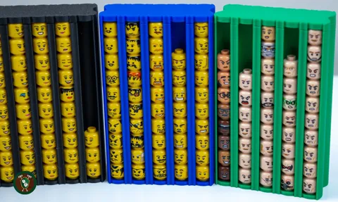 Brick minifig head organizer holds up to 100 heads each. For Storage and AFOL