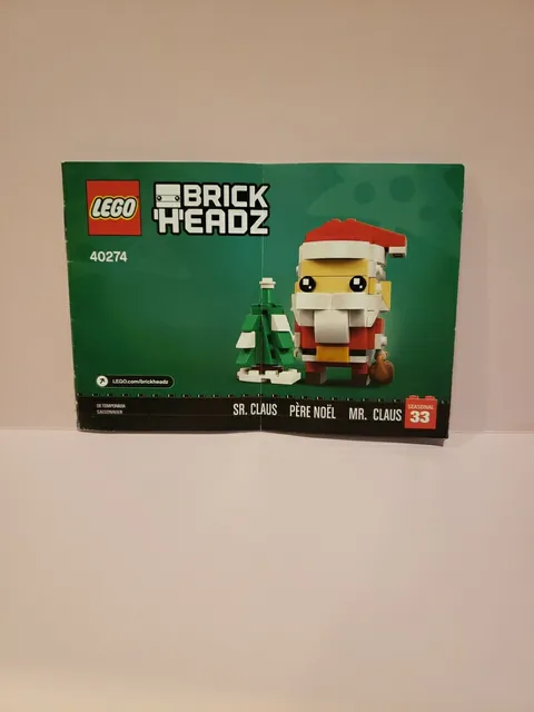 LEGO 40274 BrickHeadz Mr. Claus Santa Christmas Instructions Manual Booklet ONLY