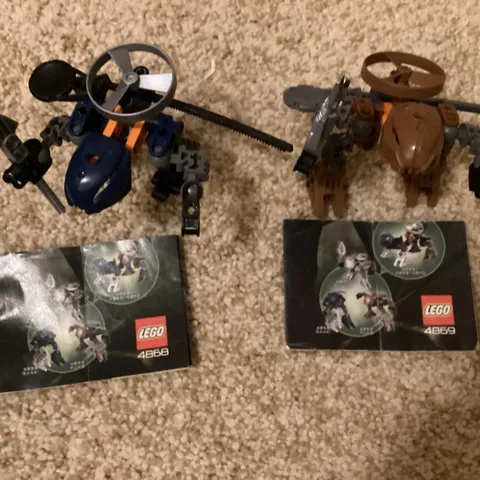 LEGO BIONICLE: Rahaga Pouks And Gaaki  (4869, 4868), 100% Complete