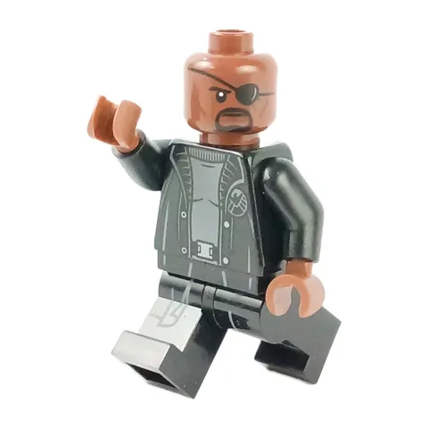 LEGO® Marvel NICK FURY Minifigure™ Black Trench Coat sh0585b