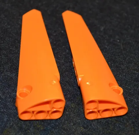 (2 - 1 pair) 3x11 Orange Technic Car Tapered Panel Bricks ~ New Lego Parts ~