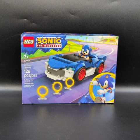 LEGO Sonic the Hedgehog Speedster Lightning Race Car Set 126Pcs 77117 Sealed