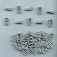 LEGO x 40 Light Bluish Gray Slope 18 2 x 1 x 2/3 with Grille 61409