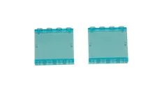 2 Lego® TRAIN Railway 9V RC Window for Waggon Carriage 4x3 STANDARD BLUE