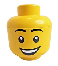 Lego Large Storage Head Yellow Stackable Container
