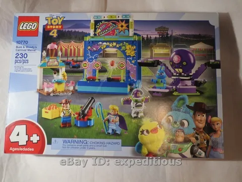 BRAND NEW LEGO SET 10770 DISNEY PIXAR TOY STORY 4 BUZZ & WOODY'S CARNIVAL MANIA!