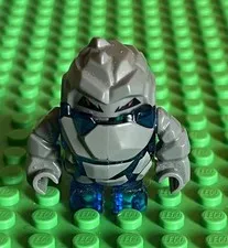LEGO 2009 Glaciator Rock Monster Minifigure Power Miners Trans Dark Blue PM004