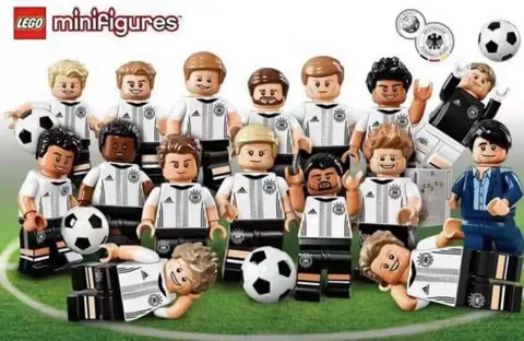 LEGO 71014 DFB German Soccer Team Complete Set of 16 Minifigures Opened Bags