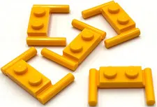 Lego 5 New Bright Light Orange Plates Modified 1 x 2 with Bar Handles Pieces