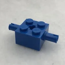 LEGO 30000 Blue Brick, Modified 2 x 2 with Pins and Axle Hole (x1))