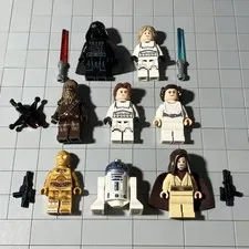 Lego Star Wars Princess Leia  scene, luke, han solo, chewbacca D8 80