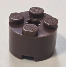 LEGO Parts - Reddish Brown Brick, Round 2 x 2 with Axle Hole - No 3941