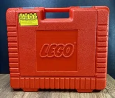 Vintage ~ 1985 LEGO ~ Red Carrying Case ~ Hard Plastic Flip Top Storage Box