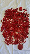 LEGO Red Bricks Bulk Lot of 4 lbs 8.9 oz