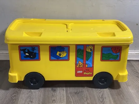 Vintage 1997 LEGO DUPLO Storage Ride On School Bus Storage (Blocks not included)
