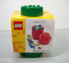 LEGO Round Storage Brick 1 Knob Green Single Stud  Tub 4030