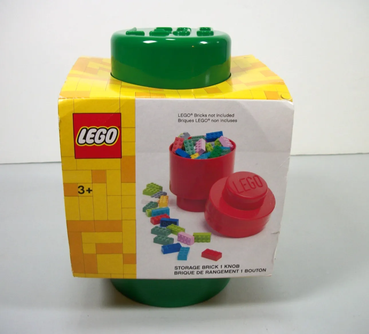 LEGO Round Storage Brick 1 Knob Green Single Stud  Tub 4030