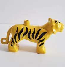 REPLACEMENT PIECE Lego DUPLO Adult Tiger Moveable Head Jungle Animal Wildcat Vtg