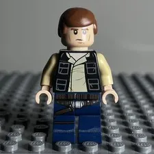 Lego Han Solo Minifigure Blue Legs Vest Pockets Star Wars 75030 75052 sw0539 2T