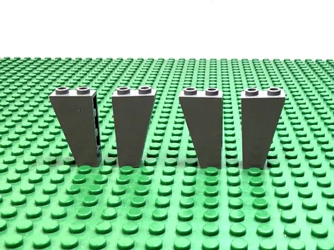 4x LEGO Dark Bluish Gray Slope Inverted 75 2 x 1 x 3 10188 6748 8780 #2449
