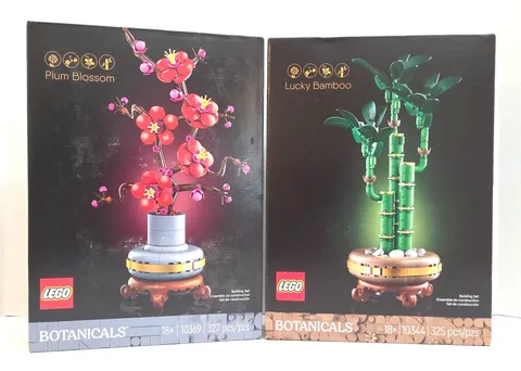 Lego Botanicals Lot Japanese Floral Sets 10344 Lucky Bamboo 10369 Plum Blossom 