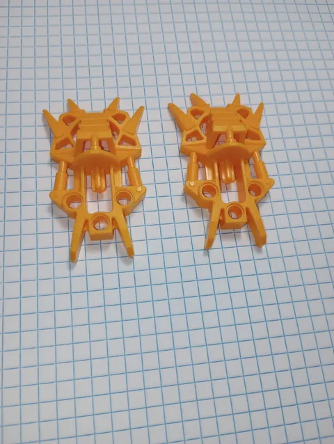 2 Bionicle Lego 53542 Foot Toa Inika Clawed Bright Light Orange Retired  WYSIWYG