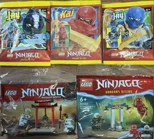 LEGO NINJAGO Polybag Lot of 5 SEALED Sets (7 Minifigures) Evil Jay & Climber Jay