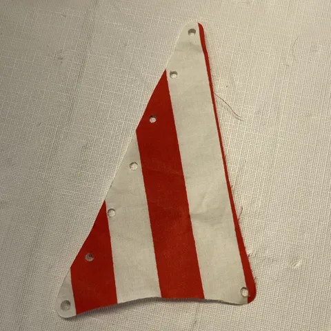 LEGO White Sail 15x22 Triangular w/ Red Stripes 4189649