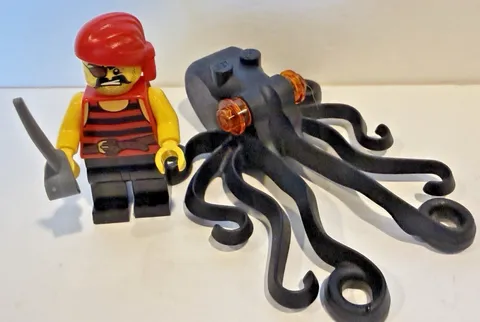 Lego Minifigure Pirate pi159 Eye Patch 2015 Soldiers Outpost 70410 Black Octopus