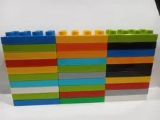 30 lego duplo 2X4  flat plates mixed color