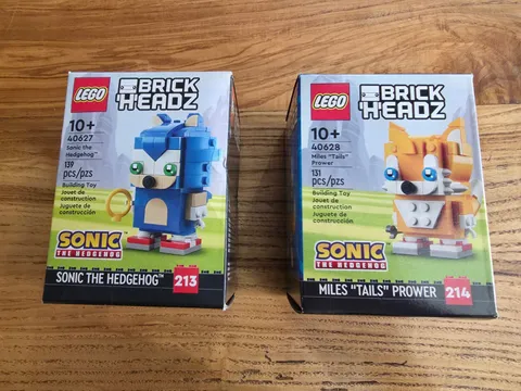 Lego Brickheadz #40627 Sonic the Hedgehog & #40628 Tails Retired New Sealed