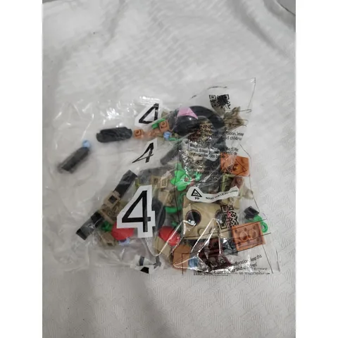 LEGO Replacement Parts Bag 4 Factory Sealed Bricks and Elements Mixed Colors