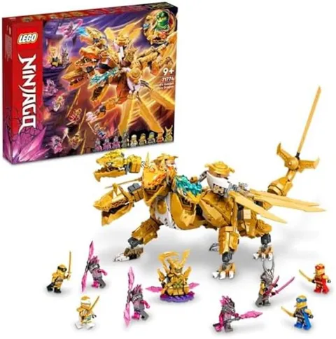 LEGO 71774 Ninjago Lloyd's Golden Ultra Dragon Toy 989 pcs Building Block Toy