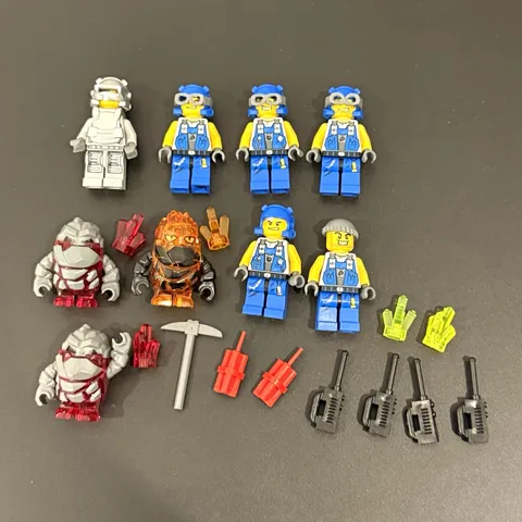LEGO Power Miners Minifigure Collection Lot – Rare Rock Monsters w/crystals