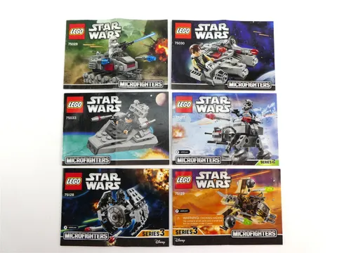 Lego STAR WARS MICROFIGHTERS Lot of 6 Manuals for Sets 75028 75030 75033 75075 +
