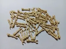 LEGO LOT OF 54 TAN MECHANICAL ARM STRAIGHT CLIPS 90° DEGREES #59230 BATTLE DROID