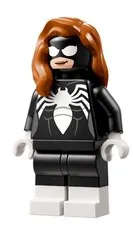 LEGO MINIFIGURE MARVEL SUPERHEROES SPIDER-WOMAN - BLACK OUTFIT SH1027 WITH WEB
