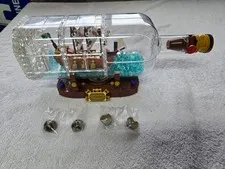 LEGO Ideas 92177 Ship In A Bottle found the neck Leviathan Schooner Sailboat