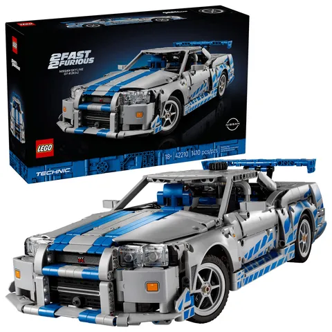 LEGO Technic 2Fast 2Furious Nissan Skyline GT-R R34 42210 1410pcs 18+