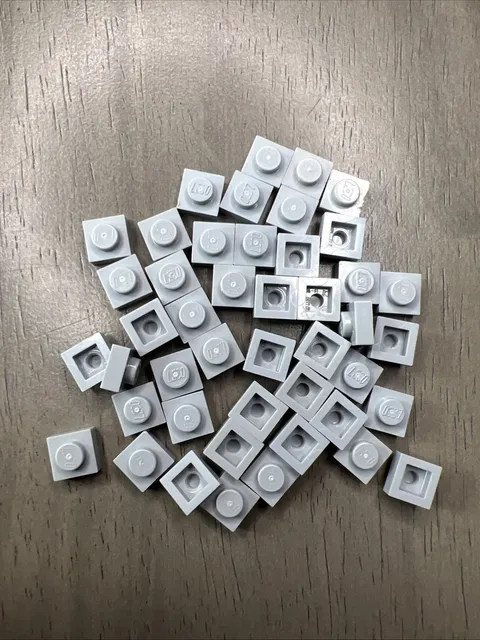 LEGO 3024 1x1 Light Bluish Gray Plates Mosaic Parts 45pcs