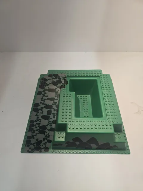 LEGO Raised Baseplate With Ramp And Rocks (2552) For Castle Sets 6081 And 6086