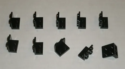 LEGO NEW 1x2-2x2 Black Bracket Up (10x) 6000650 Brick 99207