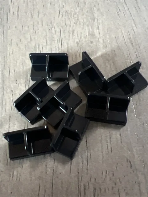 LEGO 93095 Black Panel 1x2x1 w/ Rounded Corners and Center Divider 8 Pieces