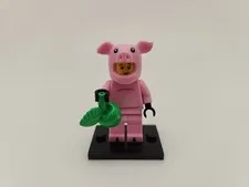 LEGO Mini Figure Piggy Guy CMF Series 12 #71007 w/ Stand & Apple
